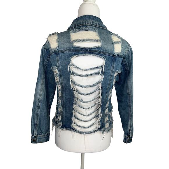 Thrill Jeans Denim Cutout Women’s Jacket - Picture 3 of 10
